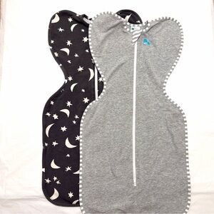 LOVE TO DREAM 1.0 Tog Zip Up Swaddle Set of 2 Size Medium